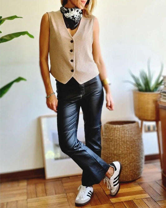 PANTALON COSTURAS NEGRO -10% DE DCTO. - Quemepongo