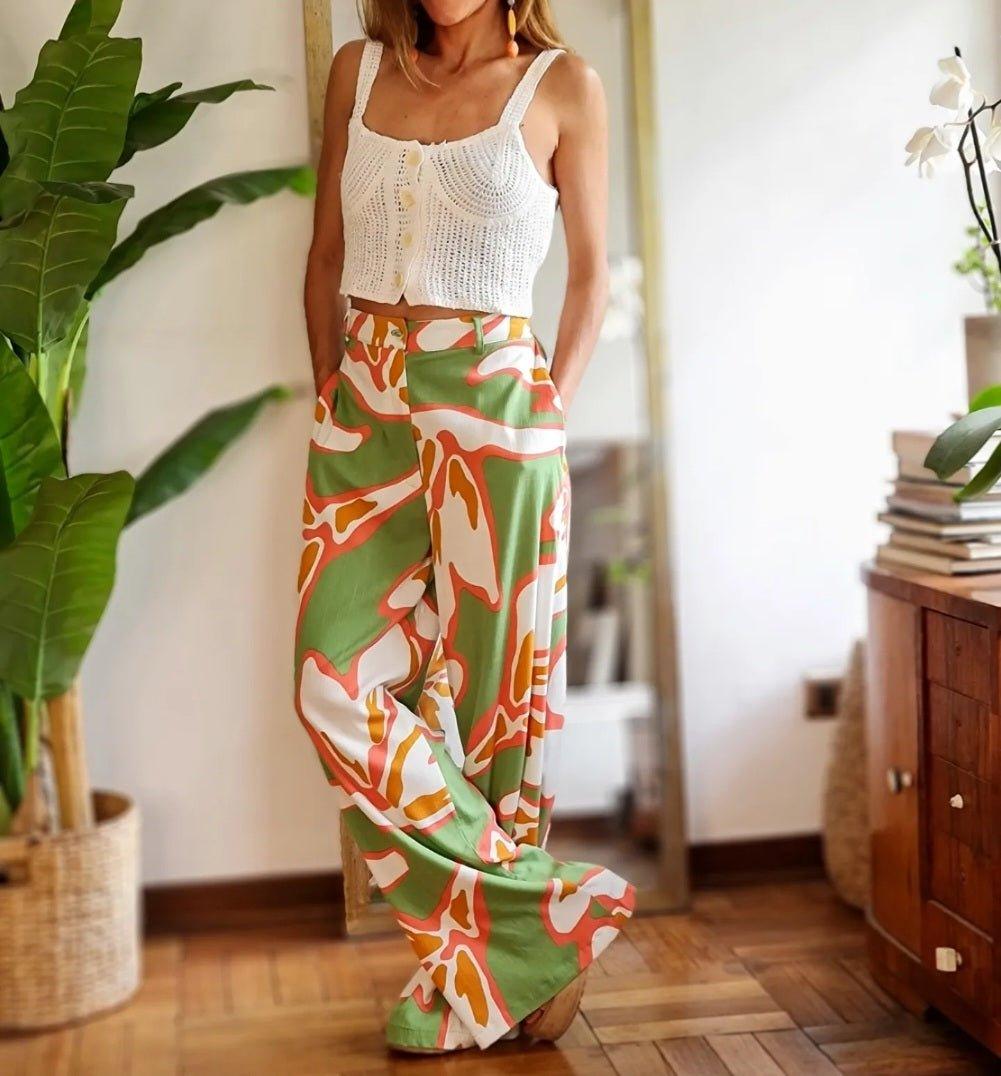 Pantalon Ofelia Verde 15% de Dto - Queme Pongo Tienda