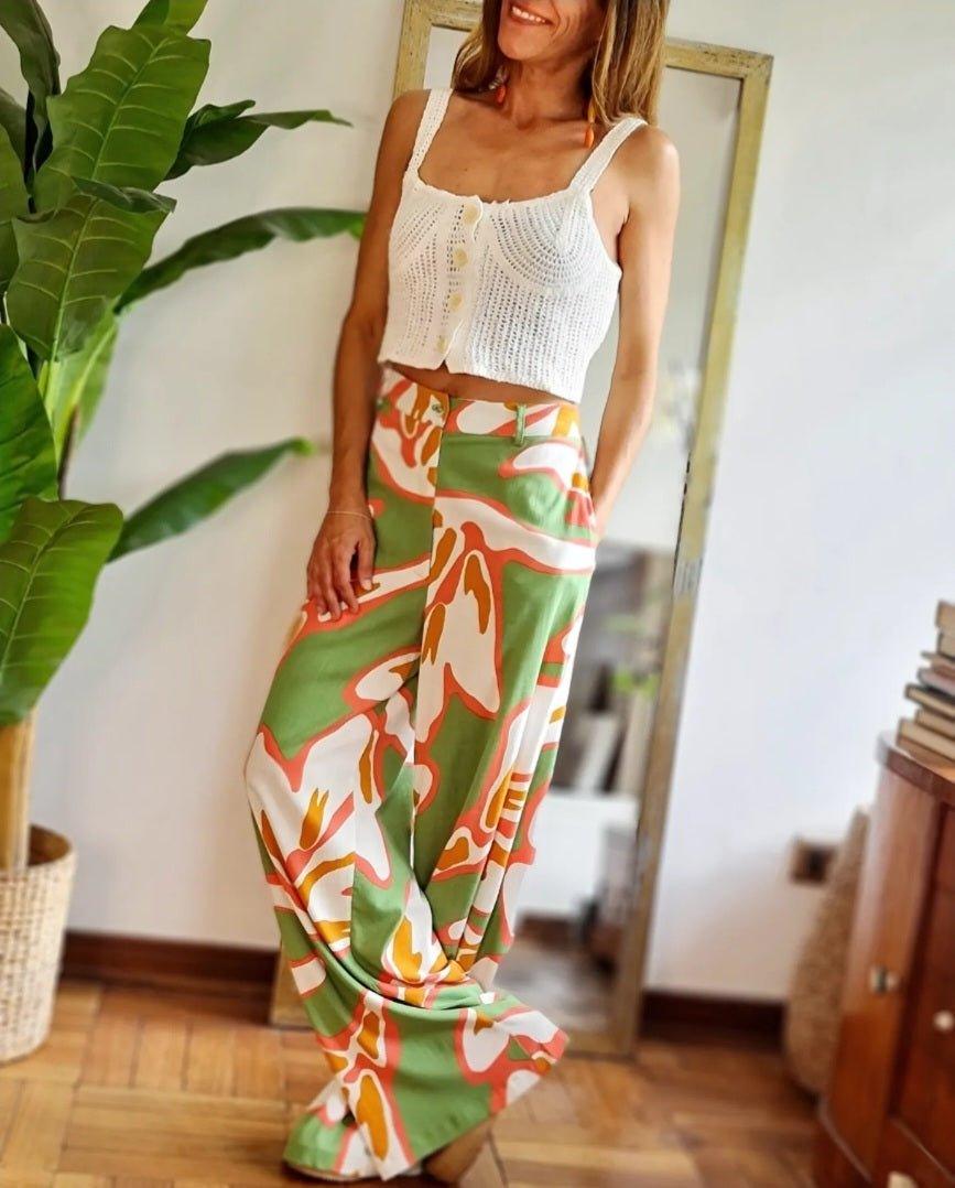 Pantalon Ofelia Verde 15% de Dto - Queme Pongo Tienda