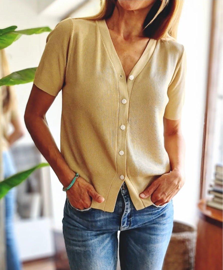 Polera Hilo Diana Camel - Queme Pongo Tienda
