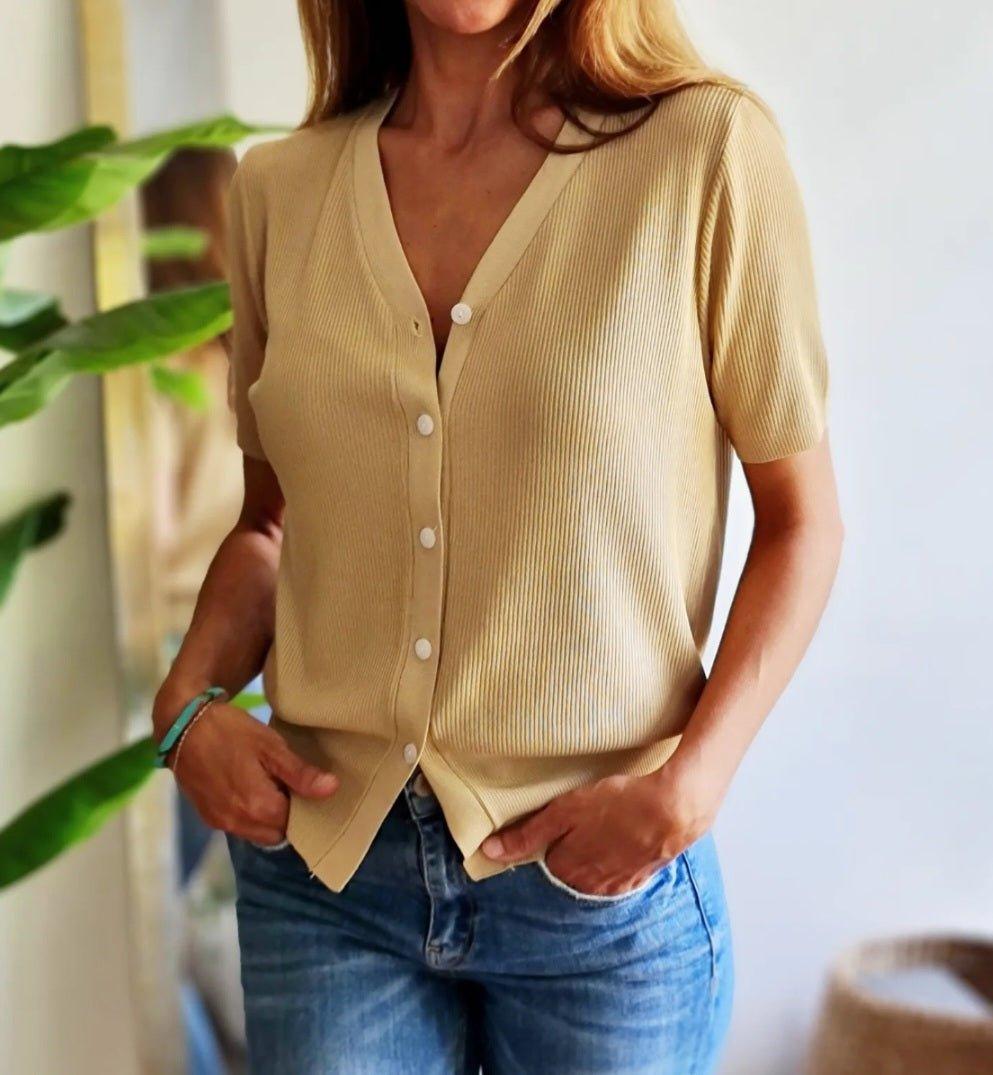 Polera Hilo Diana Camel - Queme Pongo Tienda