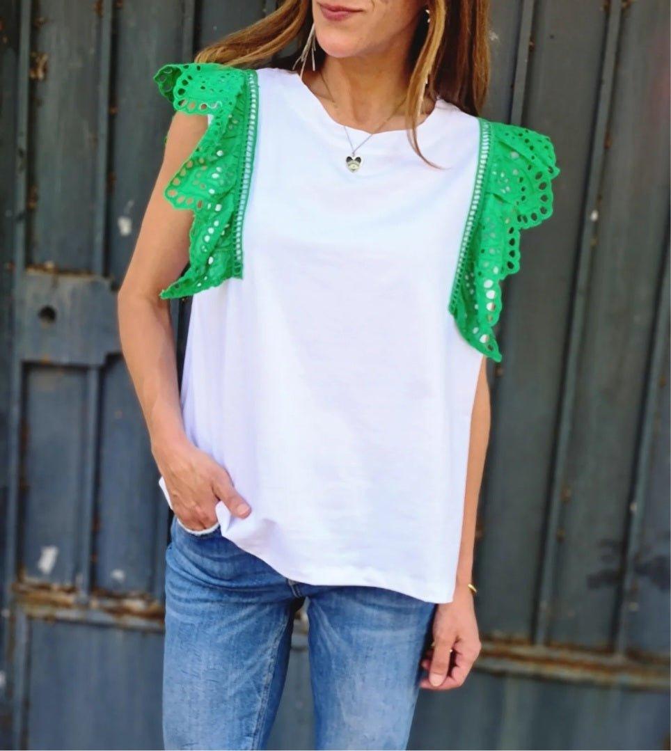 Polera Isolina Verde 30% de Dto - Queme Pongo Tienda