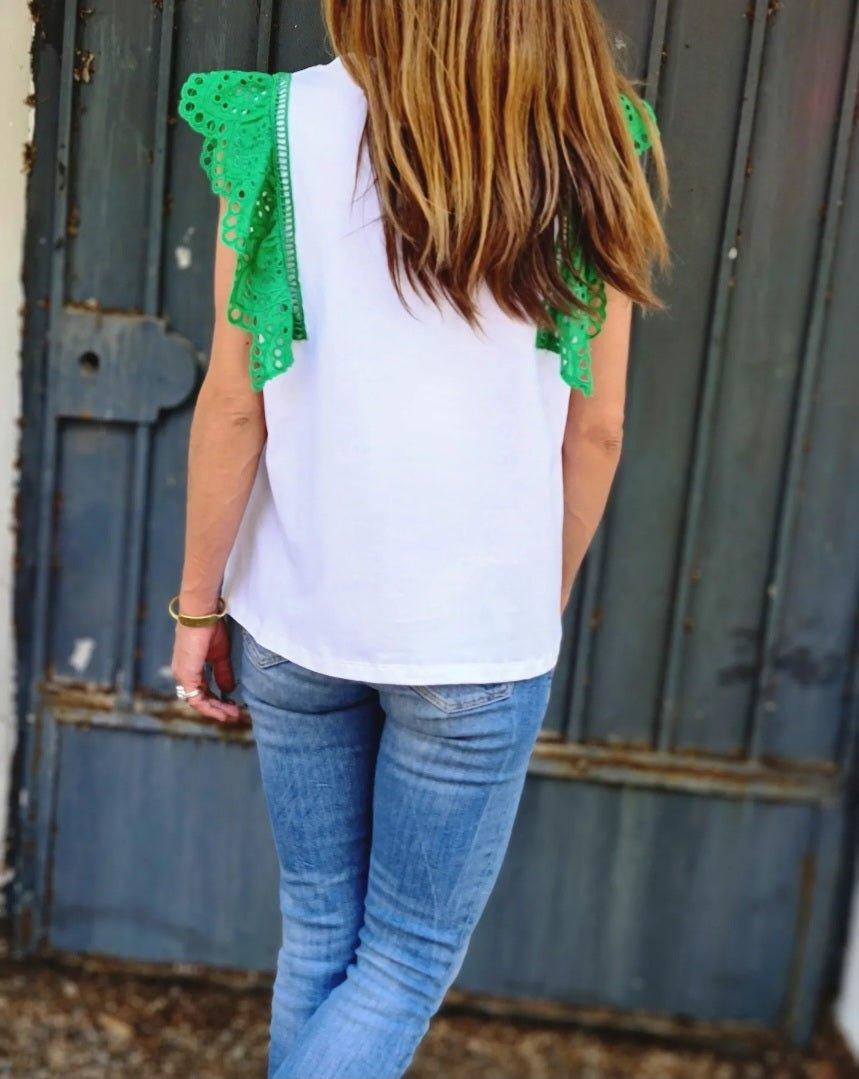 Polera Isolina Verde 30% de Dto - Queme Pongo Tienda