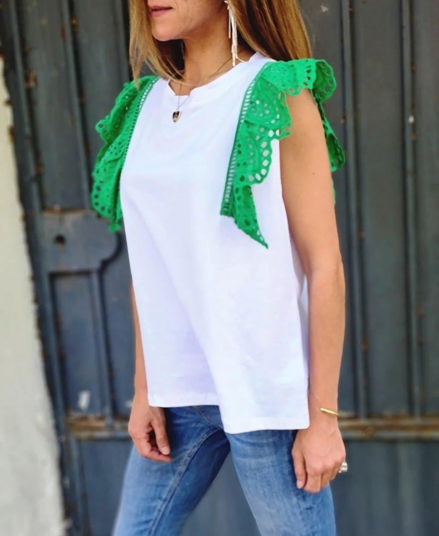 Polera Isolina Verde 30% de Dto - Queme Pongo Tienda
