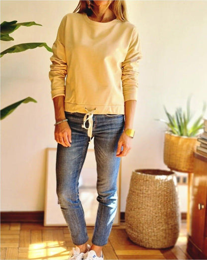 Poleron Basico Beige - Queme Pongo Tienda