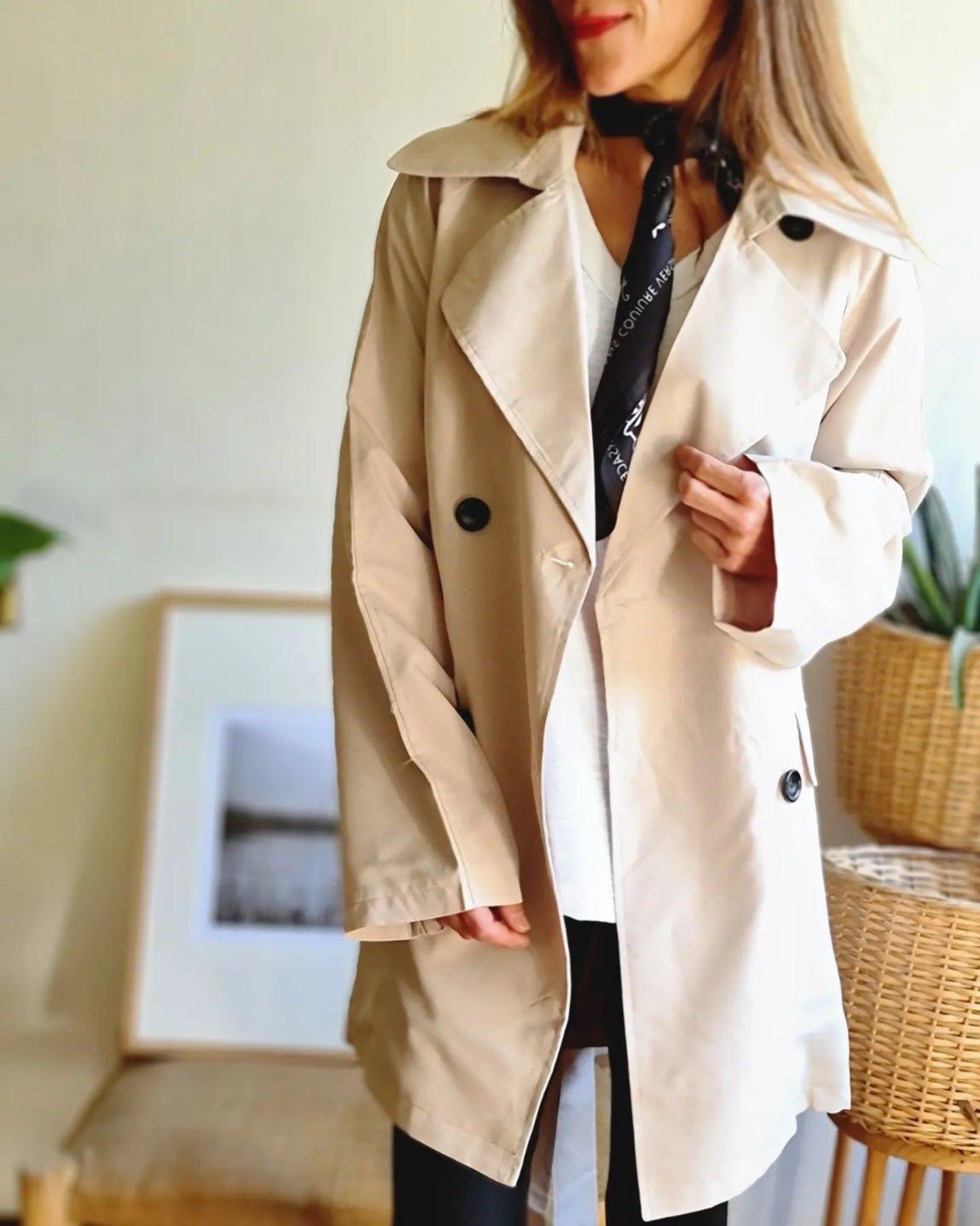 Trench Domenica Beige Suave - Queme Pongo Tienda