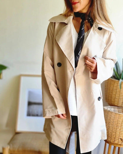 Trench Domenica Beige Suave - Queme Pongo Tienda