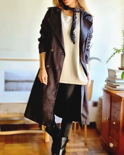 TRENCH SARA NEGRO -10% DE DCTO. - Quemepongo
