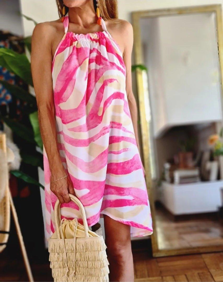 Vestido Asunción Rosado 30% de Dto - Queme Pongo Tienda