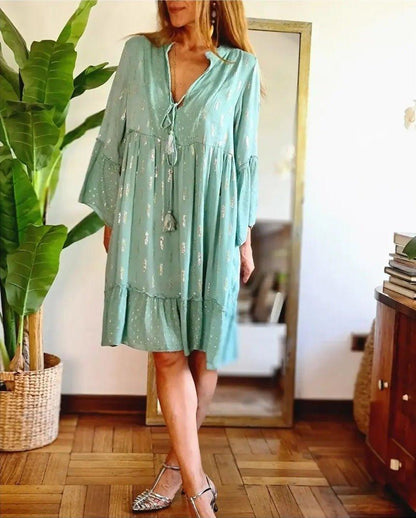 Vestido Paloma Verde Agua 25% de Dto - Queme Pongo Tienda
